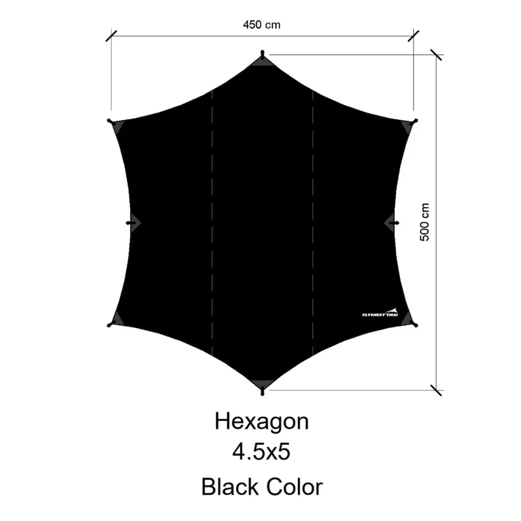 ทาร์ป 4.5x5 Hexagon (210T PU)