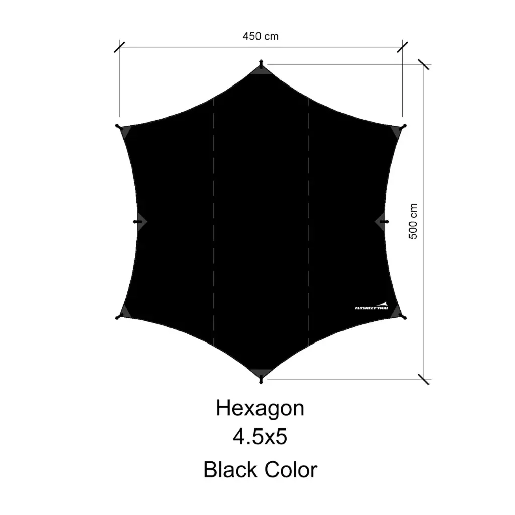 ทาร์ป 4.5x5 Hexagon (TN ระบายอากาศ)