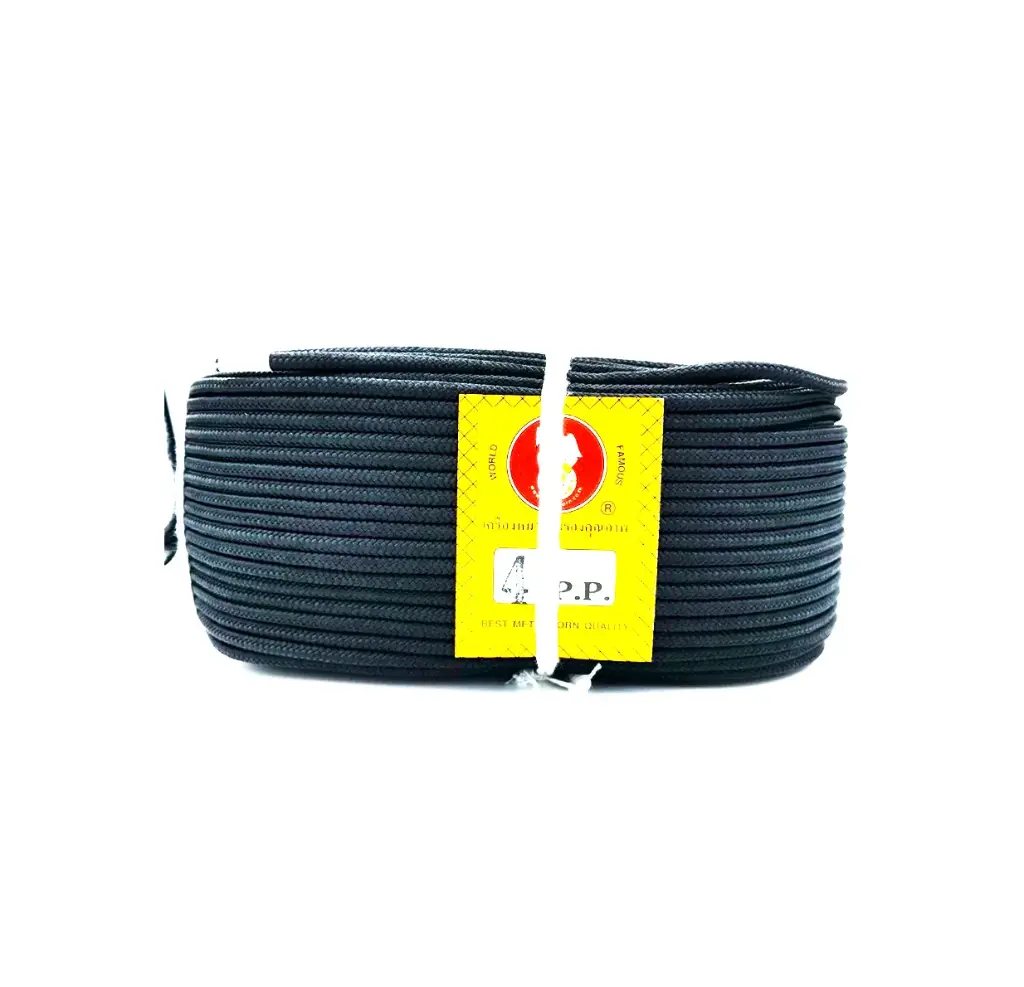 เชือกถัก 8 mm สีดำ (ม้วน)