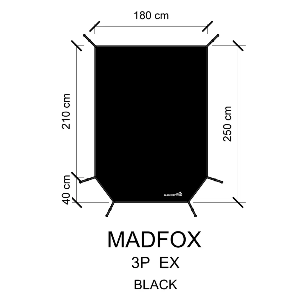 กราวชีท 3p (สีดำ) (Madfox) 