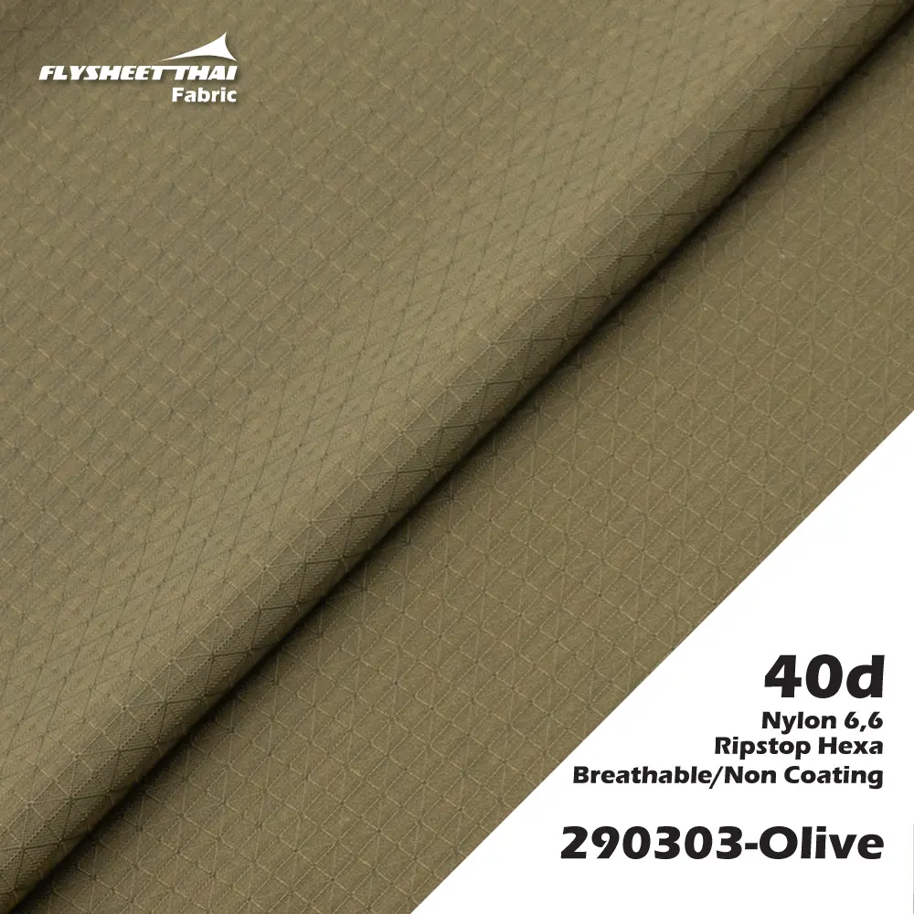 40d Nylon6,6 Hexagon NONPU (ผ้าม้วน)