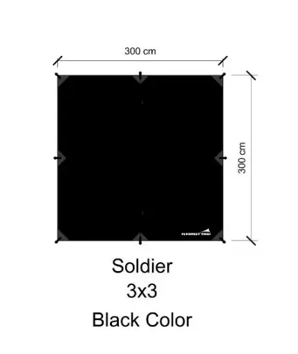 [D5-1_1801_290501] ทาร์ปทหาร 3x3 (210t PU) 