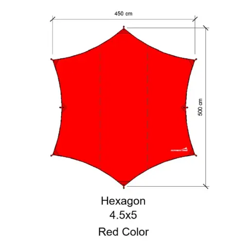 ทาร์ป 4.5x5 Hexagon (210T PU)