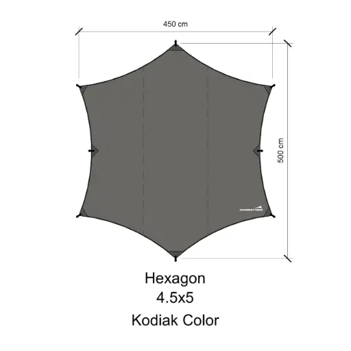 ทาร์ป 4.5x5 Hexagon (TN ระบายอากาศ)