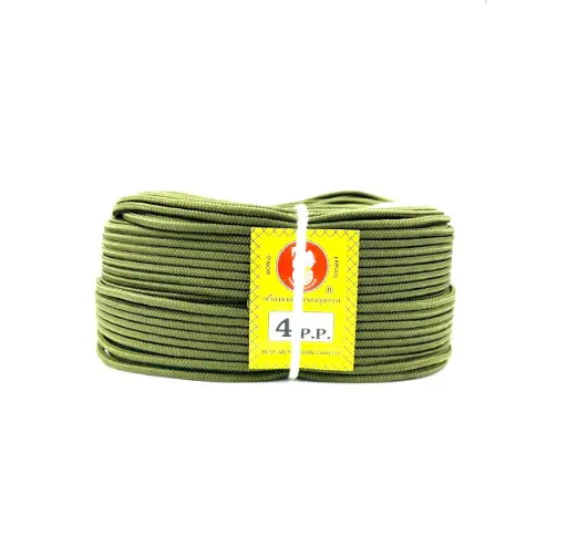 [T24_30050503] เชือกถัก 4 mm สีขี้ม้า (ม้วน)
